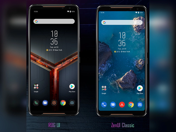 ROG Phone II tarjoaa kaksi eri käyttöliittymätyyliä.