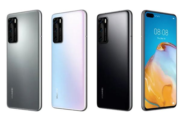 Huawei P40 eri väreissä.