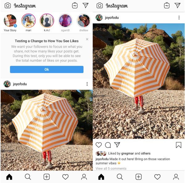 Instagramin tykkäyksien piilottamiskokeilu on ollut käynnissä jo kuukausia.