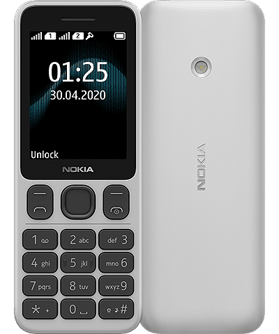 Valkoinen Nokia 125.