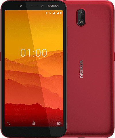 Nokia C1 punaisena.