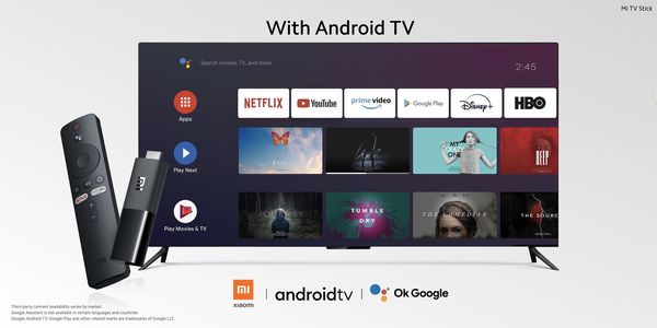 Mi Stick TV:n Android TV -käyttöliittymä.
